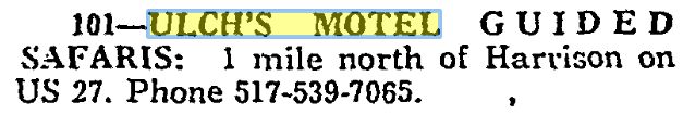 Wagon Wheel Motel (Ulchs Motel) - Old Ad For Safari (newer photo)